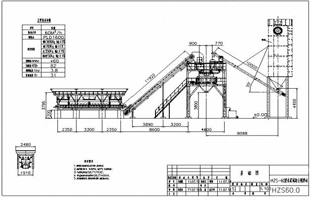 HZS60 concrete mixing station